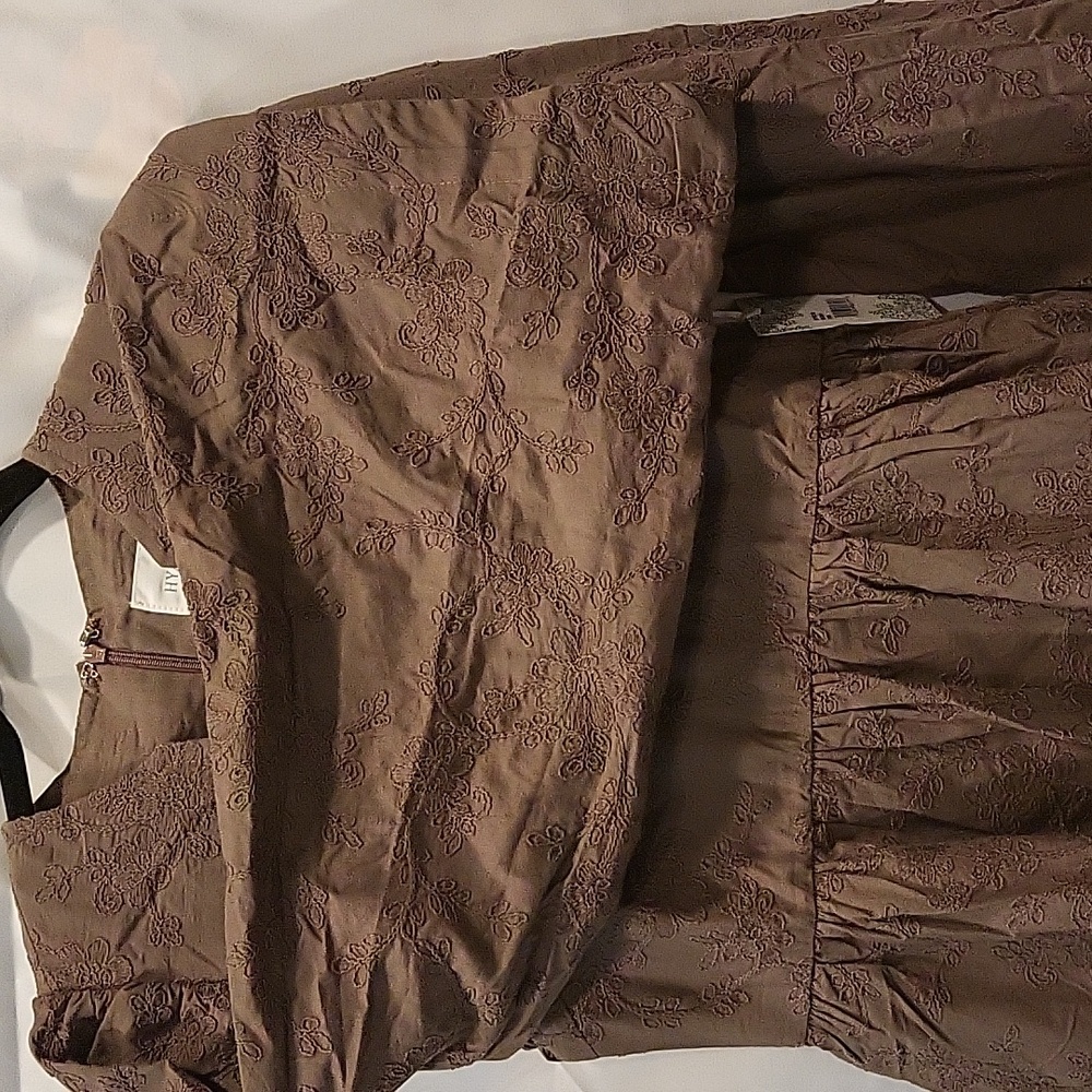 Hyacinth House Textured Becca Mini Dress In Brown Numerous Sizes - Picture 4 of 8
